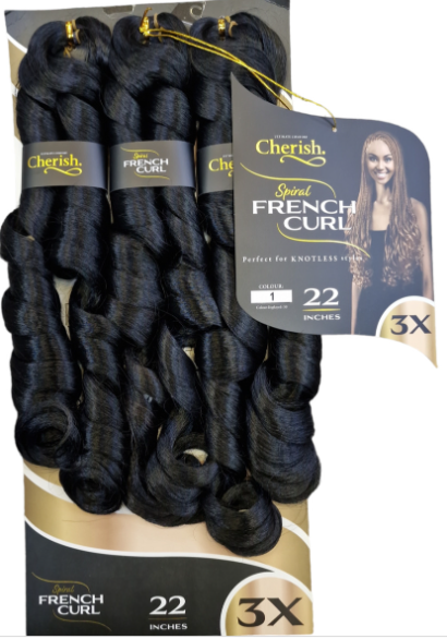 Cherish French Curl 22 inch couleur N° 1B